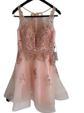 JVN by Jovani Dress Beaded  | Color Blush pink | Size 4